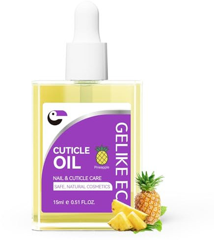 Nail Cuticle Oil for Dry Skin - Gelike EC Easy and Quick Absorb Cuticles Care Treatment - Natural Pineapple Smells for Moisturize and Repair Damaged Thin Nails
