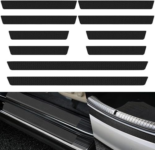 10 Piezas Protectores Umbral Puerta, Protectoras para Umbral de Puerta, Pegatinas Umbral de Puerta de Coche Protector Puerta Coche Adhesivo Umbral Puerta para Mayoría de los Coches