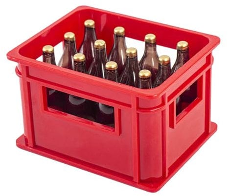 Mini Beer Bottle Box Decoration - Mini Wine Bottles - Miniature Ornaments, Men's Photographic Prop, Table Decoration for Fairy Garden Pub Bar