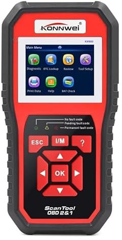 KONNWEI KW850 OBD2 Scanner Diagnostic Scan Tool, Car Battery Tool, Engine Trouble Code Reader, obd Reader, Live Data, I/M Readiness Check Function, Car Diagnostic Tool for All OBD2 Compliant Vehicles