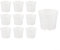 10er Set Blumentöpfe mit sichtbarer Drainage für Orchideen mit optimaler Luftzirkulation (mittel)