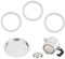 Gasket for 6 Cup Espresso Maker Includes 1 Filter and 3 Silicone Moka Pot Gasket Seals Replacement Food Grade Seal Silicone for Stainless Steel Moka Pot and Stovetop Espresso Coffee Maker