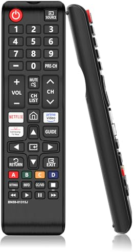 Smart Samsung Remote Controls For Smart Tv with Netflix, Prime Video, Rakuten Tv Buttons For All Samsung Tv Led Qled Uhd Frame Curved Solar Hdtv 3D 4K 8K Smart TVs,Universal Samsung Tv Remote (Black)