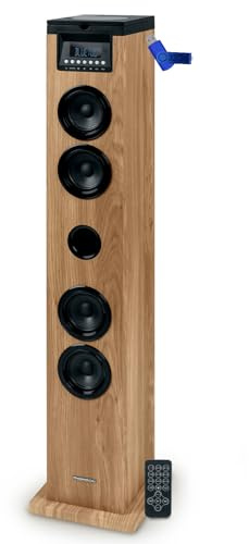 Tour de Son Thomson DS122CD - 60W - Multimedia Bluetooth, Lecteur CD, télécommande, AUX in, Radio FM - Bois/Noir+Clé USB 32G