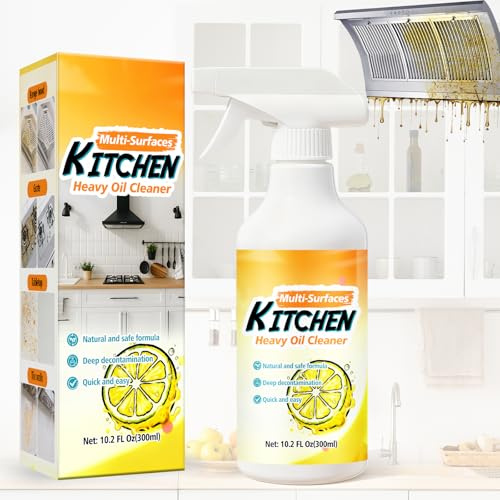 Kitchen Cleaner Spray, Powerful Kitchen Degreaser & Grease Remover for Stovetops, Counters, Ovens, Sinks & Stainless Steel, Multi-Surface Kitchen Spray Cleaner for Fast Deep Cleaning (300 ml)