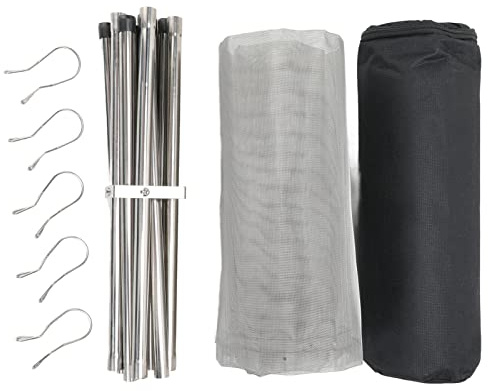 Mtlavishness Outdoor-Feuerstelle aus Edelstahl mit faltbarem Grillrost, klappbarem Holzofen, Kreuzdesign und rutschfesten Pads für sicheres und mobiles Camping im Freien
