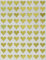 Royal Green Herz-Aufkleber für Geschenke, Siegel, Basteln und Scrapbooking, 13 mm, selbstklebend,1050 gold