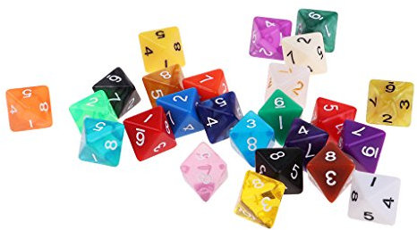25Pcs D8 Würfel Spielwürfel Set