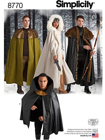 Simplicity US8770OS 8770 Kostüme, Leder, Pelz, Samt, One Size