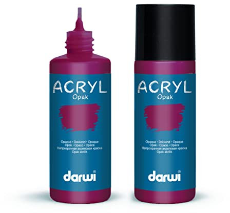 DARWI - DA0220080411C - Un flacon de Peinture Acrylique Opaque - Coloris Bordeaux - 80 ML