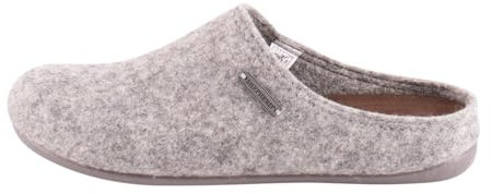 Shepherd of Sweden - Cilla Wollhausschuhe - Damen - 100% Wolle - Schlupfmodell - Pantoffeln - Gummisohle - Grey - Größe 39