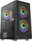Aerocool Graphite ARGB ATX Mid Tower Case, Tempered Glass Side Panel, 3x 14cm ARGB Fans, Black