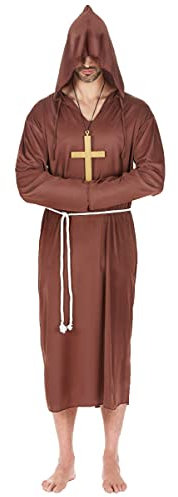 DEGUISE TOI Mönchskostüm für Herren braun-Weiss - Braun