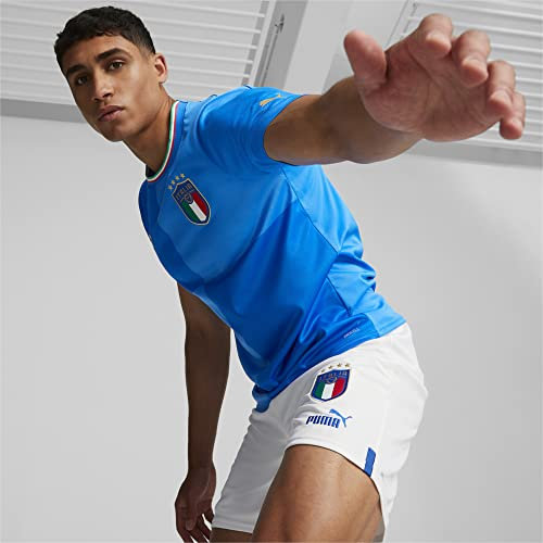 PUMA FIGC Season 2022/23 Official Home T-Shirt Men's, Ignite Blue-Ultra Blue, XL