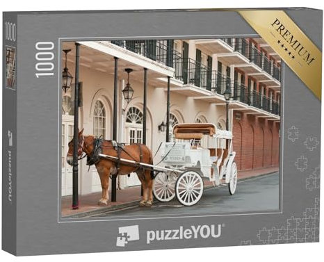 puzzleYOU: Puzzle 1000 Teile „Elegante Pferdekutsche im French Quarter, New Orleans“ – aus der Puzzle-Kollektion New Orleans