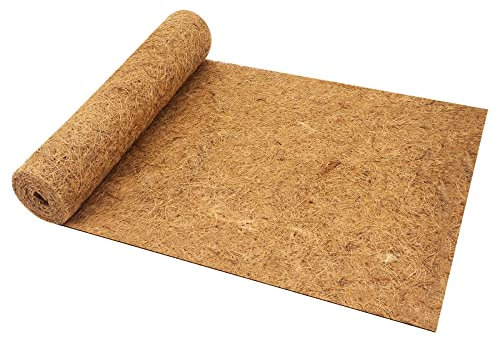Seahelms Coco Liner Rouleau de revêtement en Fibre de Coco pour Panier Suspendu, Remplissage de Pot de Fleurs, Tapis de Culture en Noix de Coco épaisse pour terrasse, jardinières(200 x 40 cm)