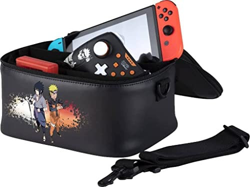 Konix Naruto Shippuden Schutztasche und Transporttasche Lunch Bag für Nintendo Switch, Switch Lite und Switch OLED – Design mit Naruto und Sasuke