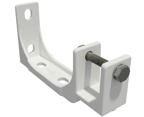 Leudus LUP059, 40mm, Stahl, weiß, 2-Stück, Markisen Decken- und Wandhalterung mit Befestigung, Markisen Kombihalterung