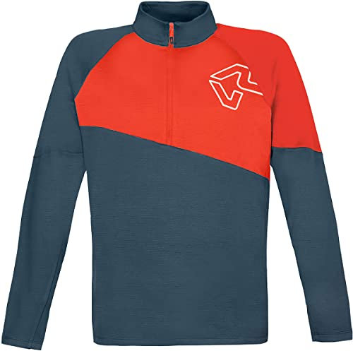 ROCK EXPERIENCE REMC02072 Urus Sweatshirt Men 1556 Reflecting Pond+0740 Cherry Tomato XL