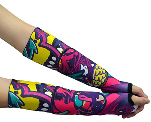 Topeter Manicotti per avambraccio da pallavolo con imbottitura, per ragazze e ragazzi, 1 paio (rosa YL)