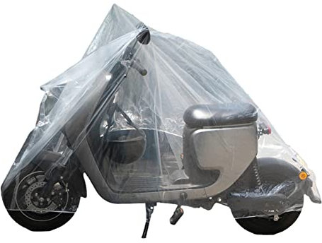 wasserdichte Motorradabdeckung für den Außen, Einweg-PE-Motorrad-Abdeckung, Motorrad Abdeckplane Motorradgarage Universal für Motorräder, Elektroräder, Motorroller, Moped