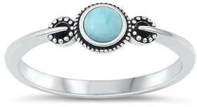 Joyara Sterling Silber 925 Echte Larimar Ring 52