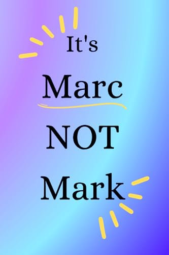 It's Marc not Mark notebook