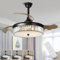 Depuley 42 Inch Crystal Ceiling Fans with Lights, Reversible Ceiling Fans with Retractable Blades 6 Speed LED Ceiling Fan Lights with Remote Control,Fan Light Ceiling for Bedroom Living Room