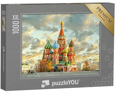Puzzle 1000 Teile XXL „Basilius-Kathedrale, Roter Platz, Moskau, Russland“ – aus der Puzzle-Kollektion Städte, Kirchen, Aus Aller Welt