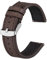 BISONSTRAP Leder Uhrenarmband, Schnellwechsel Armband für Herren und Frauen - 20mm, Dunkelbraun (Silberne Schnalle)