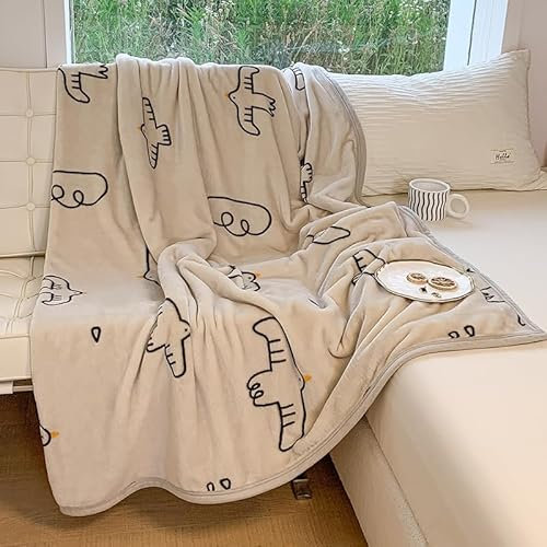 Kuscheldecke Flauschig Groß Schlucken Sherpa Decke Wohndecke Zweiseitige Kuscheldecke Extra Warm Sofadecke Mikrofaser Lauschig Wohndecke Wolldecken für Couch