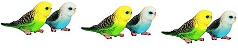 Toyvian 6 STK Mini-Papagei-Figurenmodell Spielzeug für Kinder Spielzeuge Modelle Vogelmodell-Ornament kleines Papageienmodell der Vogel Kleiner Papagei künstlicher Vogel Statue