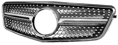 EVURU Kühlergrill Front Grill Für merc&edes Für Benz E-Klasse W212 2010-2013 Auto-Frontgrill (Color : Silver), d15h514f66