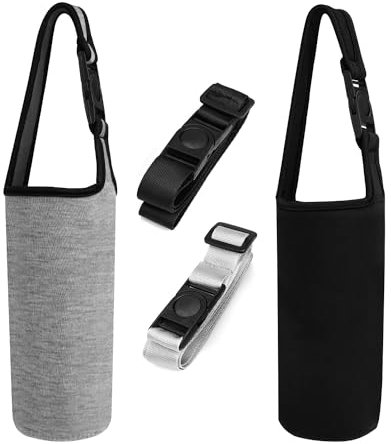 ZIJANG Funda Botella Agua, 2 Pieza Portátil Funda Termica Botella Agua con Correa Ajustable para el Hombro, Funda para Botella de Neopreno Adecuado para Proteger Botellas de Agua