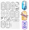 GLOBLELAND 8.3x11.7 Zoll Vintage Etikettenecken Transparente Silikonstempel Ecken Flecken Klare Stamps Etikett Silikonstempel Für Kartengestaltung DIY Prägung Journaling