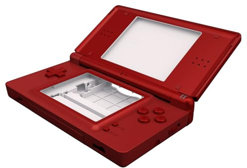 eXtremeRate Coque Remplacement Complète pour Nintendo DS Lite, Coque avec Bouton de Remplacement pour Nintendo DS Lite, Console Non Incluse, Rouge Écarlate
