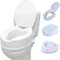 Eazy Raised 4 inch Toilet Seat with Lid - Toilet Seat Riser for Elderly Secure Locking, Disabled Toilet Seat, Elevated Toilet Seat for Adults, Toilet Raiser for Elderly Adults, Pregnant Women,Disabled