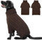 OUOBOB Hundepullover für extra große Hunde, warmer Winterpullover für Hunde, Mädchen, Jungen, Rollkragenpullover, Weihnachtspullover, Haustier-Sweatshirt, Kleidung, Outfit, gestrickt, Labrador (Braun,