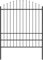 Gartenzaun mit Speerspitzen, ShGaxin Sichtschutz Zaun, ZaunsichtschutzB, Steckzaun, Garten Zaun,Teichzaun, Zaunelemente, Garden Fence, Stahl (1,75-2) x 1,7 m Schwarz