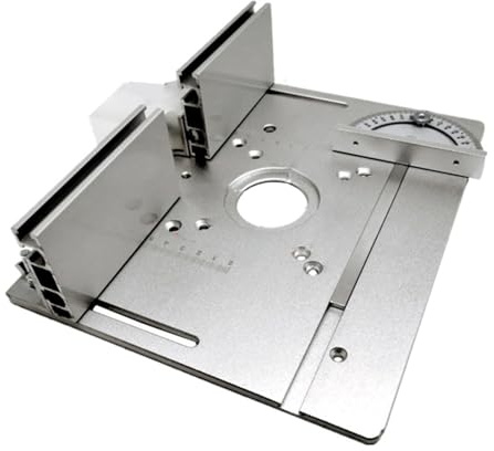 Placa de Inserción de Mesa de Enrutador, Montaje Ajustable de Aleación de Aluminio para Compatibilidad con Ajuste de Precisión Accesorio de Fácil Instalación Mesas de Carpintería