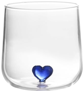 Alipis HerzföRmige Glasschale Paar Trinkbecher FüR Kaffee Tee Milch Wasser 8.50X8.50X8.00Cm Cocktail Glas Dekorative Tasse FüR Zuhause Party Und BüRo