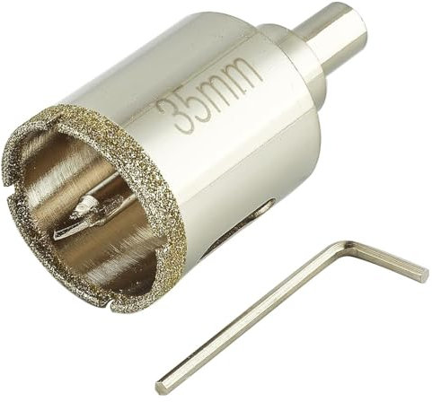 Alrens Scie Cloche Diamant 35 mm, Scie Cloche Carrelage avec Revêtement Diamant, Foret Trépan D-iamant pour Verre, Carrelage, Céramique, Marbre