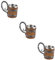 Cabilock 3 Pz boccale di birra in botte di legno bottiglia d'acqua termico tazza di corno per bere pinta riutilizzabile idro boccale in resina tazza anticaduta Acciaio inossidabile Brown