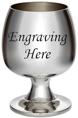 Verre à cognac en étain avec gravure