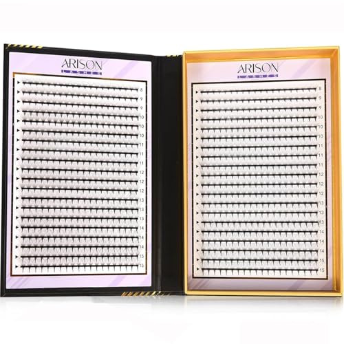 Arison Lashes Premade Lashes Fans False Eyelash Russian Extension Volume Fluff Natural Cat Eye Lash Tray(800PCS-10D-D-8-15mix)