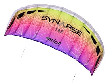 Prism Kite Technology Synapse Dual-line Parafoil Kite - an Ideal Entry Level Kite for Kids and Adults to Dual-line Kiting - Synapse 140, Plasma