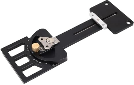 FTVOGUE Équerre de Scie à Rail à Angle Réglable, Guide de Scie à Rail Multi-Angle en Alliage D'aluminium avec Bloc D'arrêt à Angle Positif pour Rails de Guidage de Scie à Rail Triton WEN
