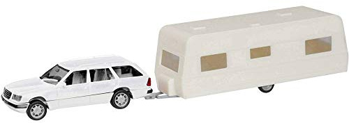 herpa 13413 013413 H0 Mercedes Benz E-Klasse T-Modell mit Wohnhaenger