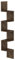Furinno Rossi 5-stufiges schwebendes Radial-Eckregal zur Wandmontage, Columbia-Walnuss