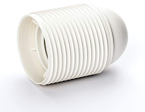 Fassung E27 Kunststoff PVC Lampenfassung Schraubgewinde Gewinde (weiß)